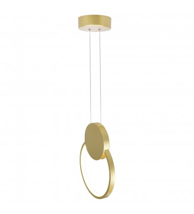 Pulley 8 in LED Satin Gold Mini Pendant (1297P8-1-602) - CWI