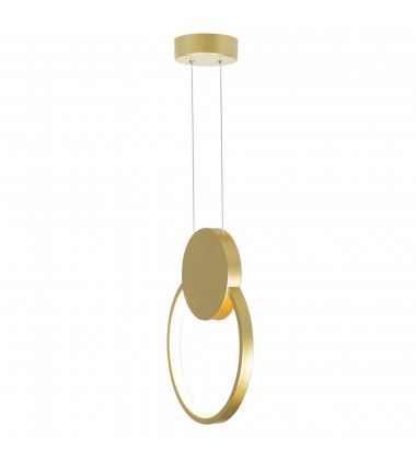  Pulley 8 in LED Satin Gold Mini Pendant (1297P8-1-602) - CWI