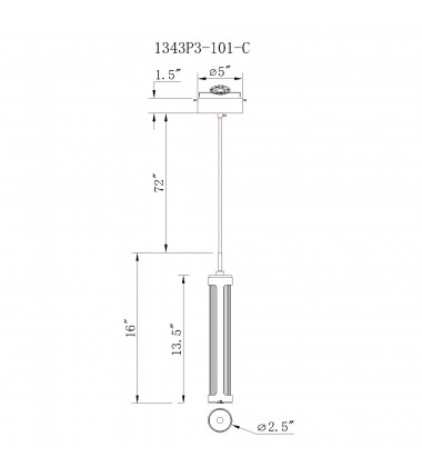 Neva 3 in LED Integrated Black Pendant (1343P3-101-C) - CWI  Neva 3 in LED Integrated Black Pendant (1343P3-101-C) - CWI