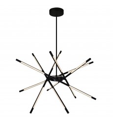 Oskil LED Integrated Chandelier With Black Finish Oskil LED Integrated Chandelier With Black Finish (1375P31-6-101) - CWI