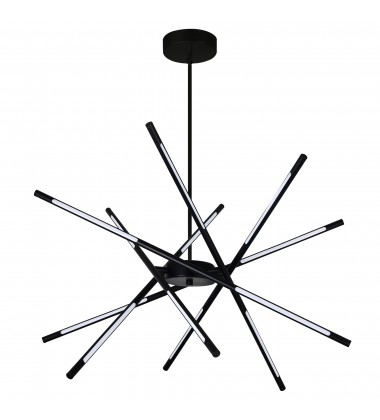  Oskil LED Integrated Chandelier With Black Finish (1375P31-6-101) - CWI