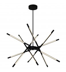 Oskil LED Integrated Chandelier With Black Finish Oskil LED Integrated Chandelier With Black Finish (1375P31-6-101) - CWI