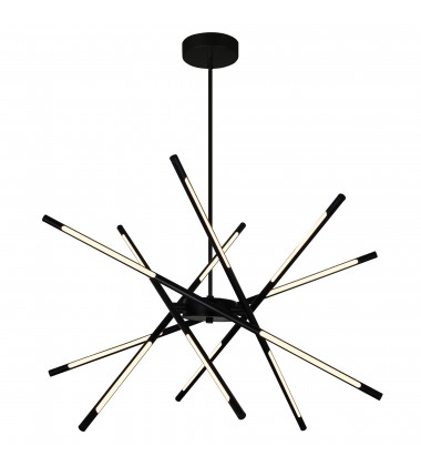  Oskil LED Integrated Chandelier With Black Finish (1375P31-6-101) - CWI