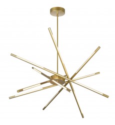 Oskil LED Integrated Chandelier With Satin Gold Finish Oskil LED Integrated Chandelier With Satin Gold Finish (1375P31-6-602) - CWI