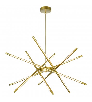  Oskil LED Integrated Chandelier With Satin Gold Finish (1375P31-6-602) - CWI