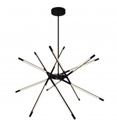  Oskil LED Integrated Chandelier With Black Finish (1375P43-6-101) - CWI