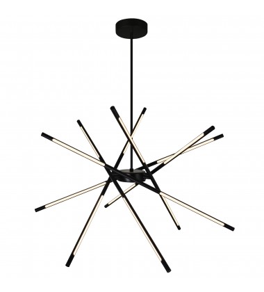  Oskil LED Integrated Chandelier With Black Finish (1375P43-6-101) - CWI