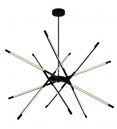  Oskil LED Integrated Chandelier With Black Finish (1375P43-6-101) - CWI