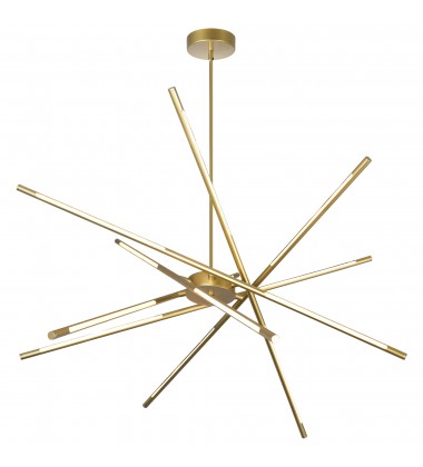  Oskil LED Integrated Chandelier With Satin Gold Finish (1375P43-6-602) - CWI