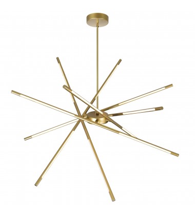  Oskil LED Integrated Chandelier With Satin Gold Finish (1375P43-6-602) - CWI