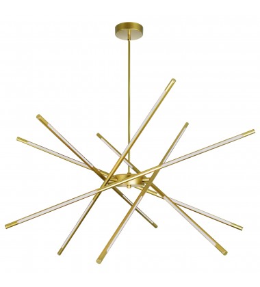  Oskil LED Integrated Chandelier With Satin Gold Finish (1375P43-6-602) - CWI
