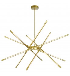  Oskil LED Integrated Chandelier With Satin Gold Finish (1375P43-6-602) - CWI