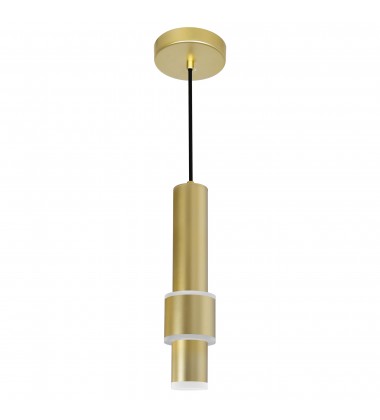  Lena LED Integrated Mini Pendant With Satin Gold Finish (1390P5-1-602) - CWI
