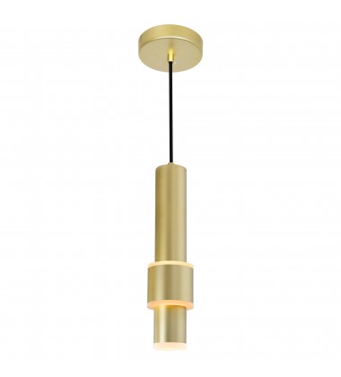  Lena LED Integrated Mini Pendant With Satin Gold Finish (1390P5-1-602) - CWI