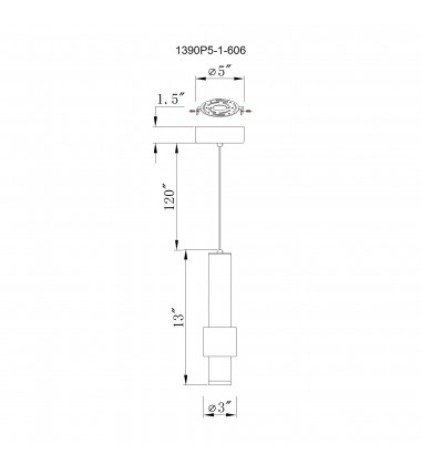  Lena LED Integrated Mini Pendant With Satin Nickel Finish (1390P5-1-606) - CWI
