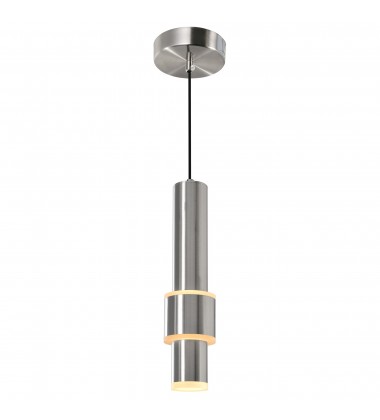  Lena LED Integrated Mini Pendant With Satin Nickel Finish (1390P5-1-606) - CWI
