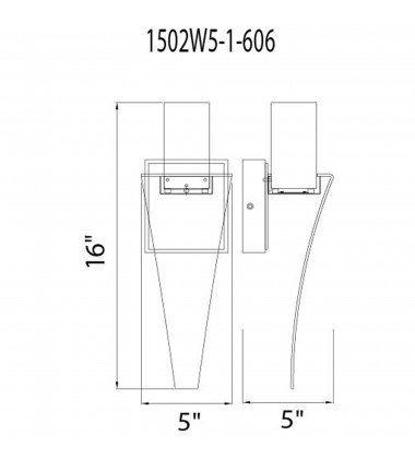  Catania LED Integrated Satin Nickel Wall Light (1502W5-1-606) - CWI
