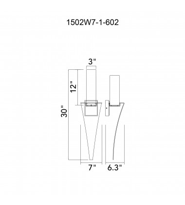  Catania Integrated LED Satin Gold Wall Light (1502W7-1-602) - CWI
