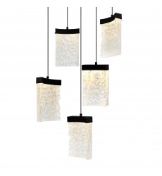  Lava Integrated LED Black Mini Pendant (1587P12-5-101) - CWI