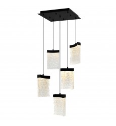  Lava Integrated LED Black Mini Pendant (1587P12-5-101) - CWI