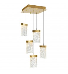  Lava Integrated LED Brass Mini Pendant (1587P12-5-624) - CWI