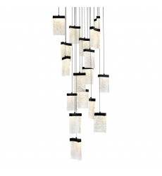  Lava Integrated LED Black Chandelier (1587P24-17-101) - CWI