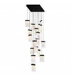 Lava Integrated LED Black Chandelier (1587P24-17-101) - CWI