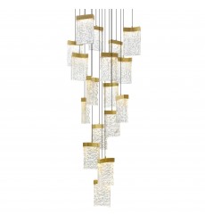  Lava Integrated LED Brass Chandelier (1587P24-17-624) - CWI