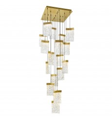  Lava Integrated LED Brass Chandelier (1587P24-17-624) - CWI