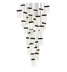  Lava Integrated LED Black Chandelier (1587P36-33-101) - CWI