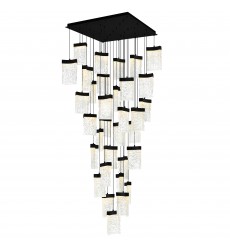  Lava Integrated LED Black Chandelier (1587P36-33-101) - CWI