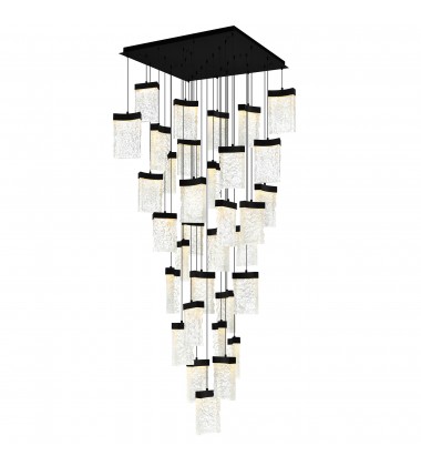 Lava Integrated LED Black Chandelier (1587P36-33-101) - CWI