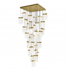 Lava Integrated LED Brass Chandelier (1587P36-33-624) - CWI