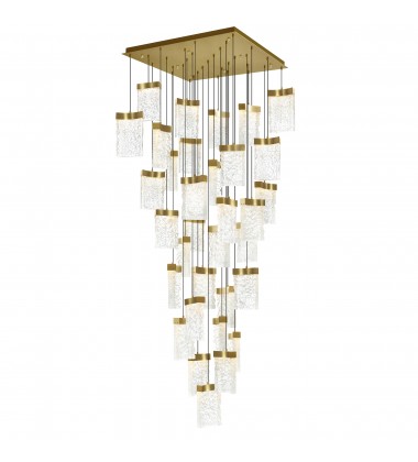  Lava Integrated LED Brass Chandelier (1587P36-33-624) - CWI