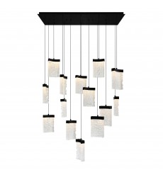  Lava Integrated LED Black Chandelier (1587P48-14-101-RC) - CWI