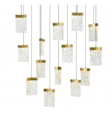  Lava Integrated LED Brass Chandelier (1587P48-14-624-RC) - CWI