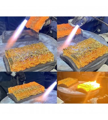  Lava Integrated LED Brass Chandelier (1587P48-14-624-RC) - CWI