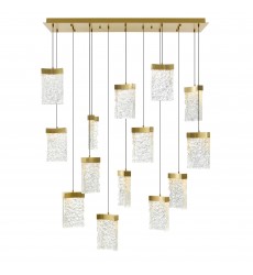  Lava Integrated LED Brass Chandelier (1587P48-14-624-RC) - CWI