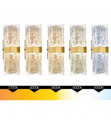  Lava Integrated LED Brass Wall Light (1587W20-2-624) - CWI