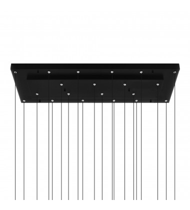  Stagger Integrated LED Black Chandelier (1588P48-10-101) - CWI