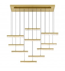 Stagger Integrated LED Brass Chandelier (1588P48-10-624) - CWI
