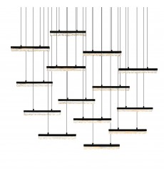  Stagger Integrated LED Black Chandelier (1588P60-14-101) - CWI