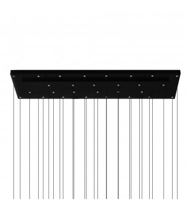  Stagger Integrated LED Black Chandelier (1588P60-14-101) - CWI