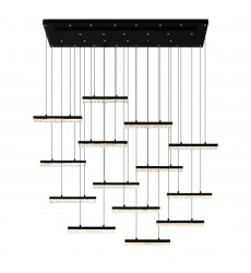  Stagger Integrated LED Black Chandelier (1588P60-14-101) - CWI