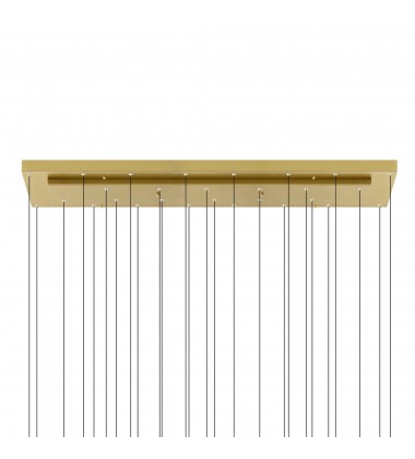  Stagger Integrated LED Brass Chandelier (1588P60-14-624) - CWI