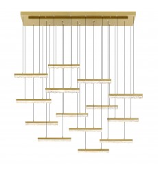  Stagger Integrated LED Brass Chandelier (1588P60-14-624) - CWI