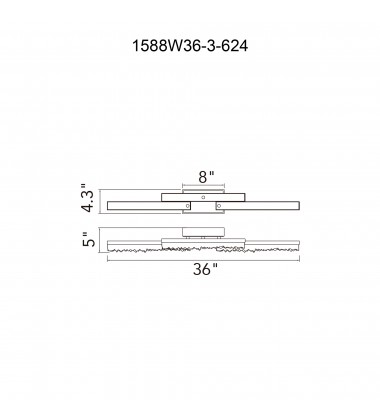  Stagger Integrated LED Brass Vanity Light (1588W36-3-624) - CWI