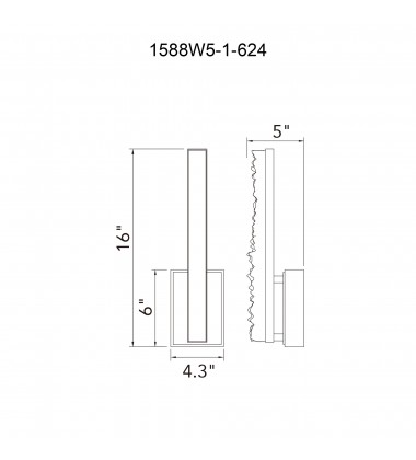  Stagger Integrated LED Brass Wall Light (1588W5-1-624) - CWI