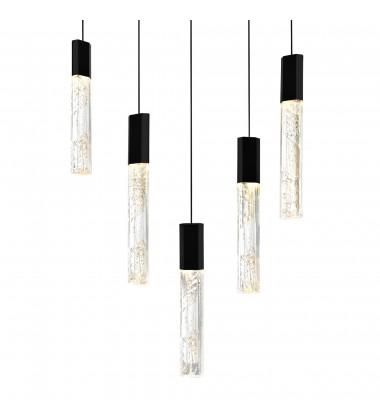 Greta Integrated LED Black Mini Pendant (1589P12-5-101) - CWI Greta Integrated LED Black Mini Pendant (1589P12-5-101) - CWI