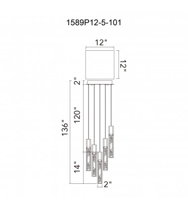 Greta Integrated LED Black Mini Pendant (1589P12-5-101) - CWI Greta Integrated LED Black Mini Pendant (1589P12-5-101) - CWI